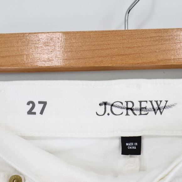 J.Crew 96' Slim Straight White Denim Jean Size 27 NWT - Picture 5 of 9